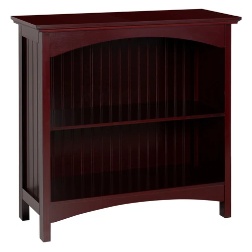 eHemco 2 Tier Bookcase Book Shelf with 2 Arched Su